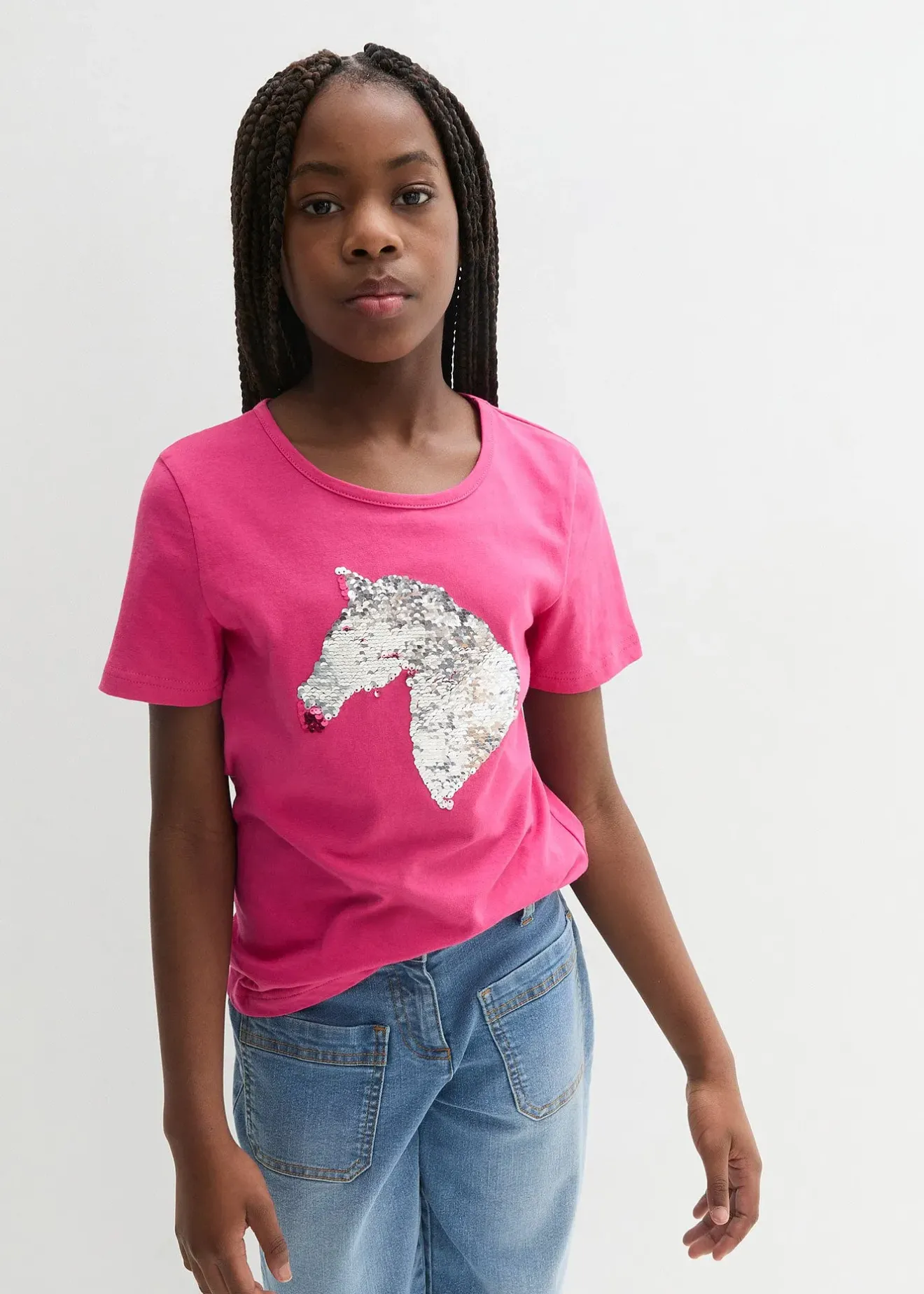 bonprix T-shirt fille à sequins réversibles en coton|Enfant Vêtements Enfant|Filles 9-16 Ans·T-Shirts & Chemisiers