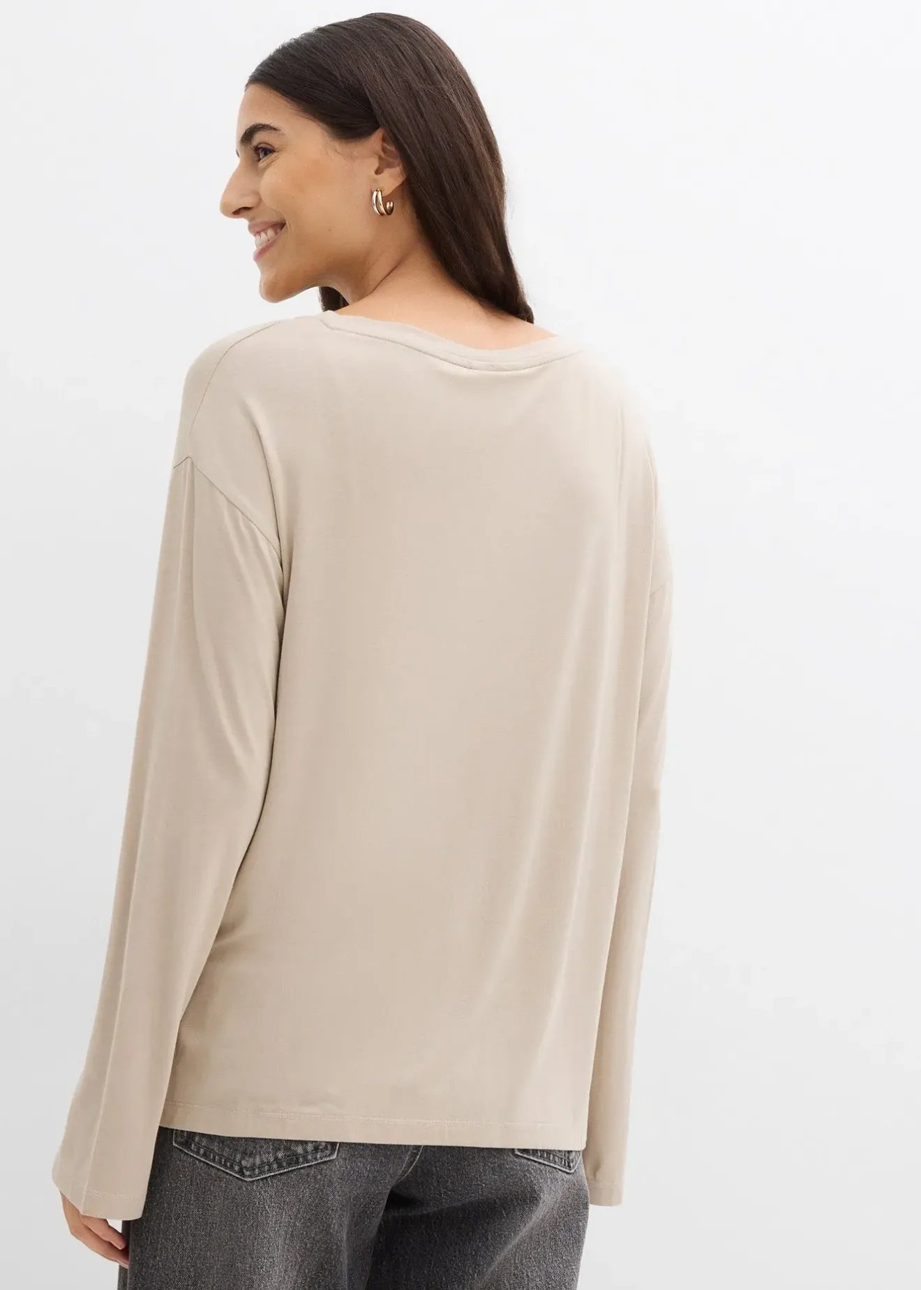 Femme bonprix T-Shirts & Tops|T-shirt fluide et oversize en viscose extensible