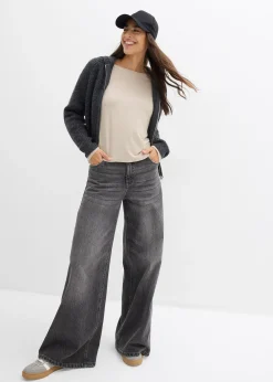 Femme bonprix T-Shirts & Tops|T-shirt fluide et oversize en viscose extensible