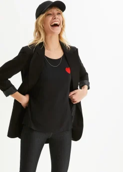 bonprix T-shirt fluide, plus long derrière|Femme T-Shirts & Tops