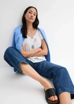 Femme bonprix T-Shirts & Tops|T-shirt imprimé à col rond