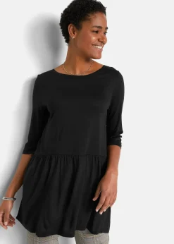 bonprix T-shirt long avec volant|Femme T-Shirts & Tops