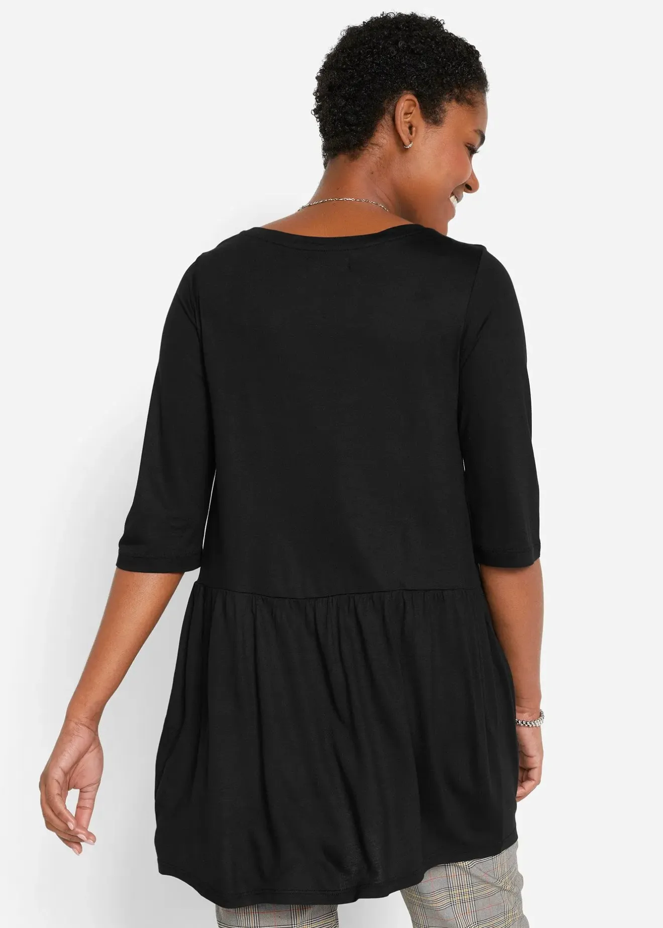 bonprix T-shirt long avec volant|Femme T-Shirts & Tops