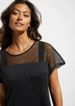 Femme bonprix Vêtements De Plage|T-shirt long de plage en viscose