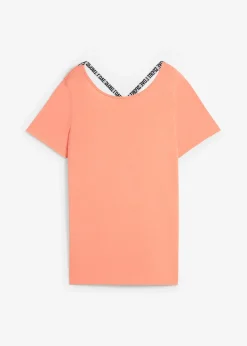 Femme bonprix Vêtements De Sport|T-shirt long de sport avec décolleté dos
