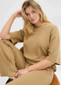 Femme bonprix Deux Pièces & Ensembles|T-Shirts & Tops|T-shirt long en interlock