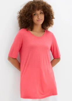 bonprix T-shirt long en viscose douce|Femme Basiques|T-Shirts & Tops