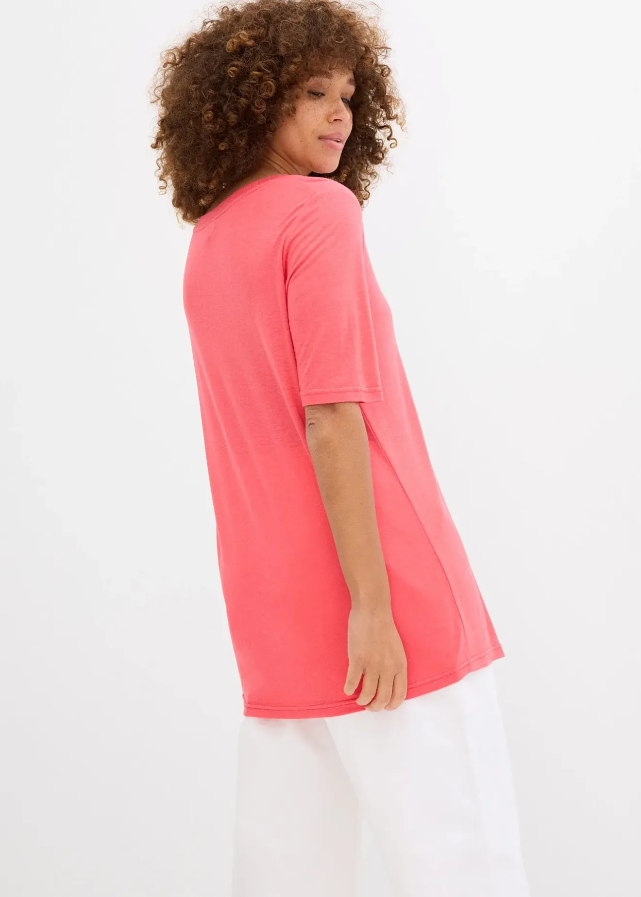 bonprix T-shirt long en viscose douce|Femme Basiques|T-Shirts & Tops