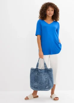 bonprix T-shirt long en viscose douce|Femme Basiques|T-Shirts & Tops