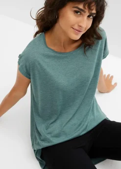 bonprix T-shirt long en viscose mélangée|Femme T-Shirts & Tops