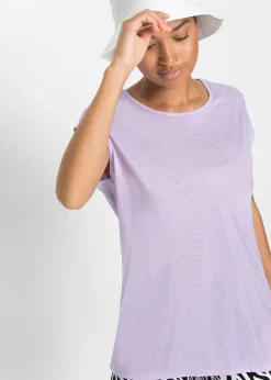 bonprix T-shirt long en viscose mélangée|Femme T-Shirts & Tops