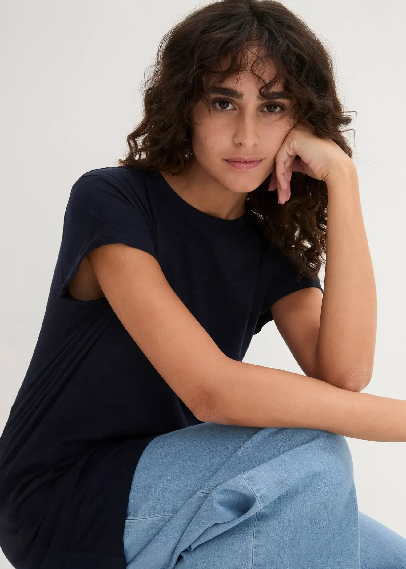 Femme bonprix Basiques|T-Shirts & Tops|T-shirt long et boxy à manches courtes