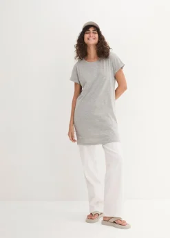 Femme bonprix Basiques|T-Shirts & Tops|T-shirt long et boxy à manches courtes