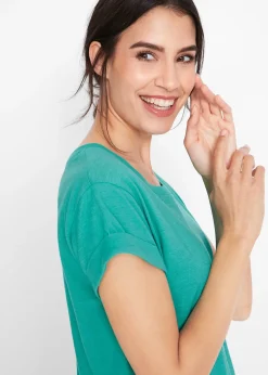 Femme bonprix Basiques|T-Shirts & Tops|T-shirt long et boxy à manches courtes