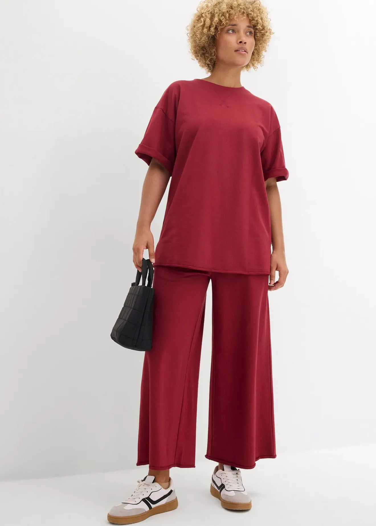 bonprix T-shirt long sweat 100% coton|Femme Sweats