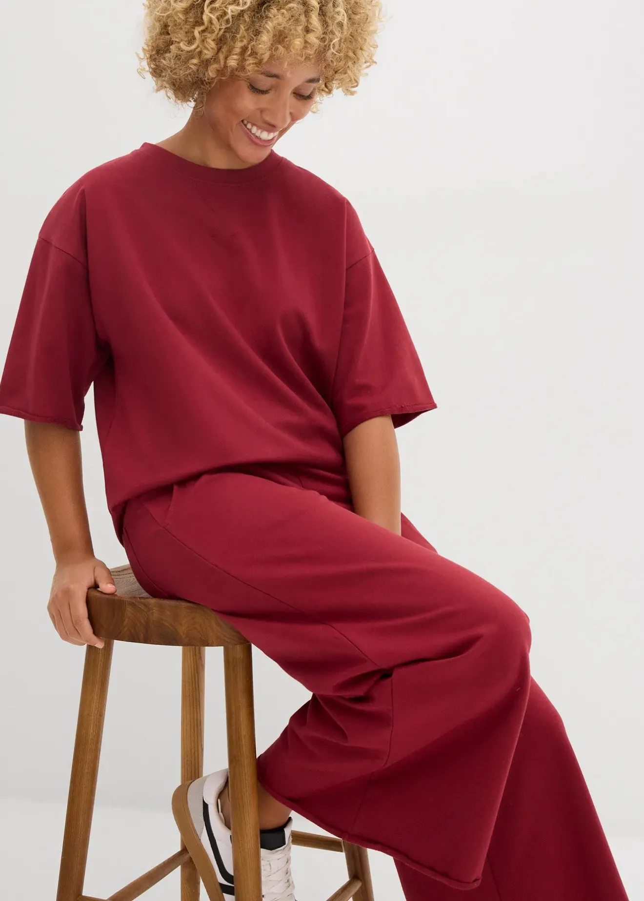 bonprix T-shirt long sweat 100% coton|Femme Sweats