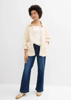 bonprix T-shirt manches 3/4 en jersey épais 100% coton|Femme Basiques|T-Shirts & Tops