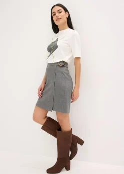 bonprix T-shirt manches coude avec imprimé et sequins|Femme T-Shirts & Tops