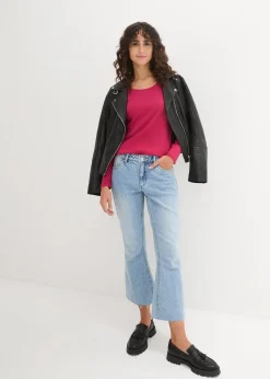 bonprix T-shirt manches longues 100% coton|Femme Basiques|T-Shirts & Tops