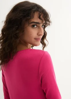 bonprix T-shirt manches longues 100% coton|Femme Basiques|T-Shirts & Tops