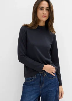 Femme bonprix Basiques|T-Shirts & Tops|T-shirt manches longues à col montant