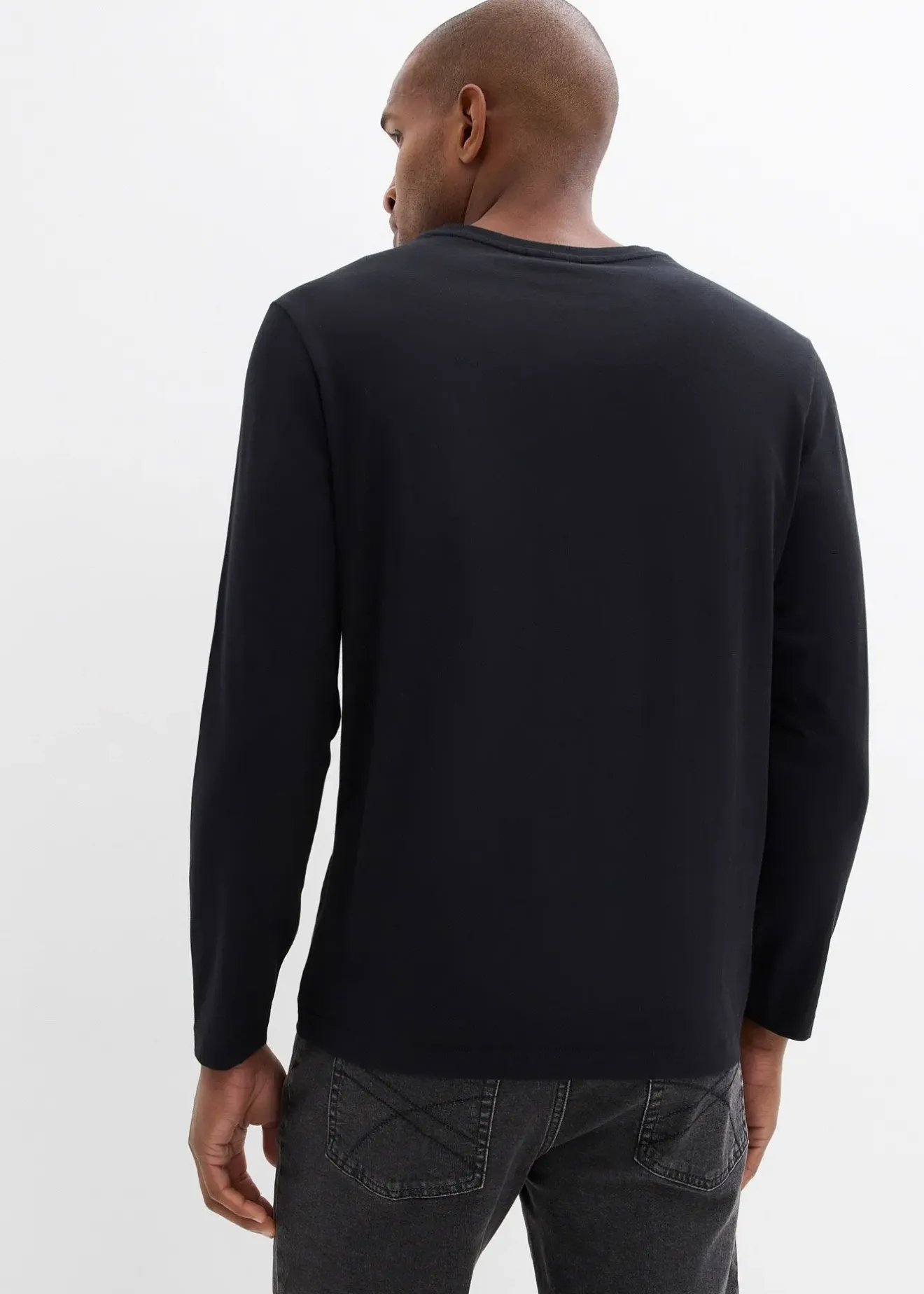 bonprix T-shirt manches longues 100% coton|Homme T-Shirts & Polos