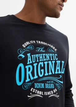 bonprix T-shirt manches longues 100% coton|Homme T-Shirts & Polos