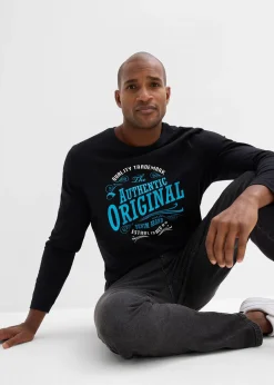 bonprix T-shirt manches longues 100% coton|Homme T-Shirts & Polos