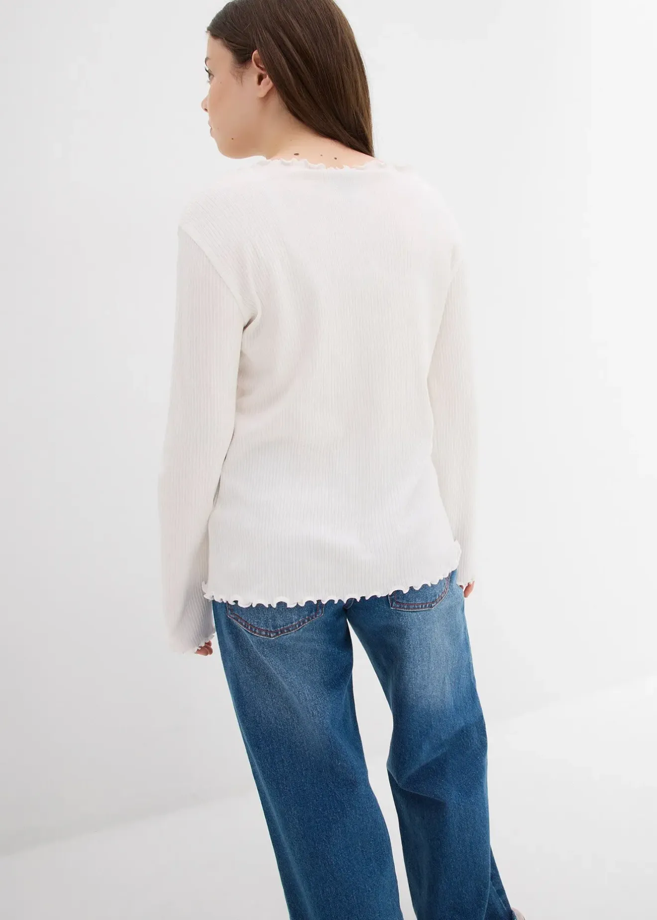 Enfant bonprix Vêtements Enfant|Filles 9-16 Ans·T-Shirts & Chemisiers|T-shirt manches longues 100% coton