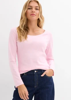 bonprix T-shirt manches longues 100% coton|Femme Basiques|T-Shirts & Tops