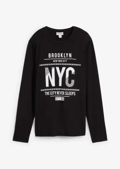 Homme bonprix T-Shirts & Polos|T-shirt manches longues 100% coton, slim