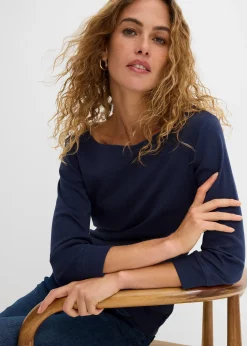 Femme bonprix Basiques|T-Shirts & Tops|T-shirt manches longues 100% coton