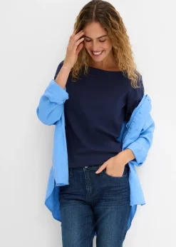 Femme bonprix Basiques|T-Shirts & Tops|T-shirt manches longues 100% coton