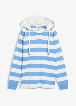 bonprix T-shirt manches longues à capuche 100% coton|Femme Basiques|T-Shirts & Tops