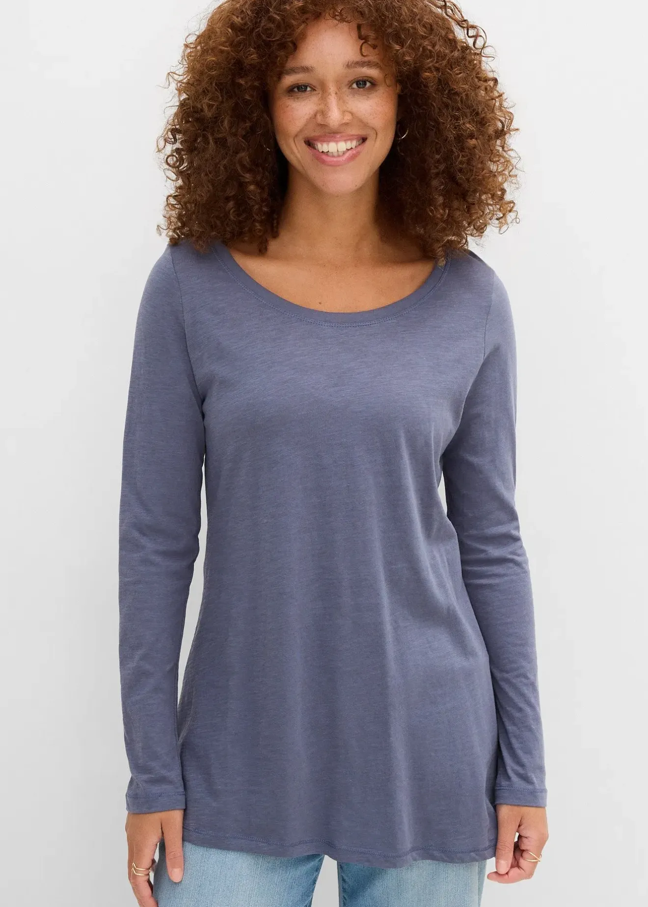 bonprix T-shirt manches longues 100% coton|Femme T-Shirts & Tops