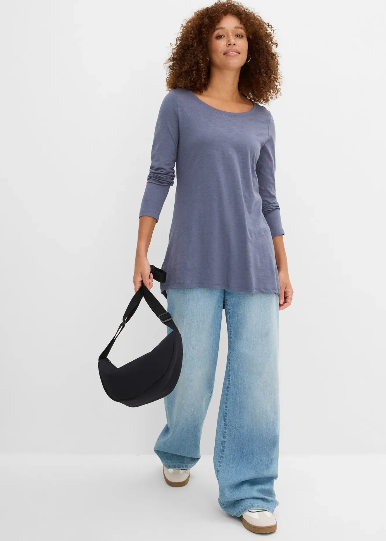 bonprix T-shirt manches longues 100% coton|Femme T-Shirts & Tops