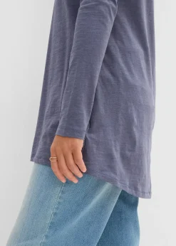 bonprix T-shirt manches longues 100% coton|Femme T-Shirts & Tops