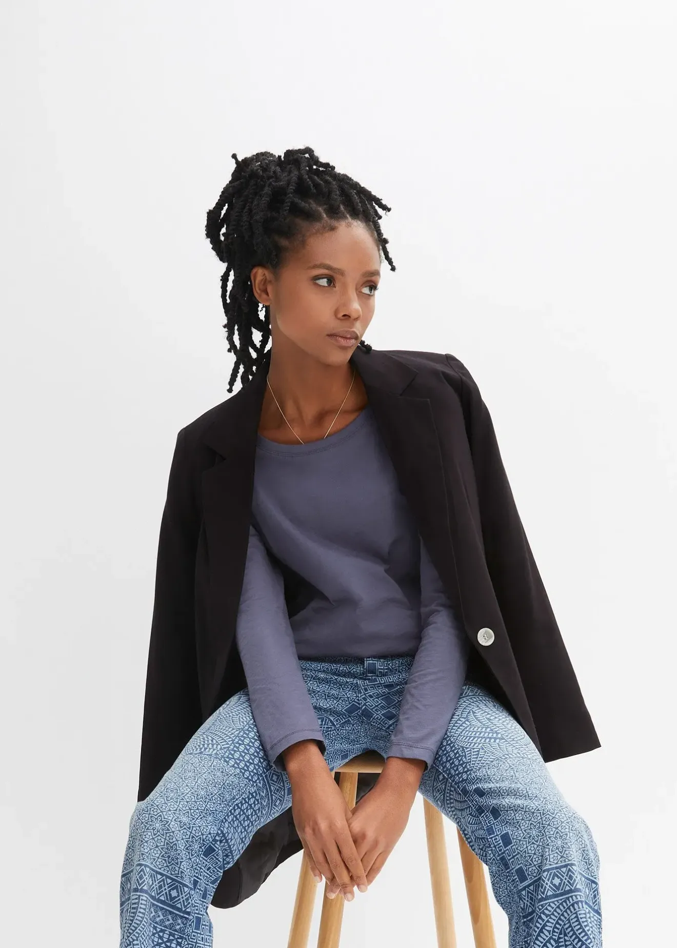 bonprix T-shirt manches longues 100% coton|Femme T-Shirts & Tops