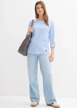 Femme bonprix T-Shirts & Tops|T-shirt manches longues 100% coton