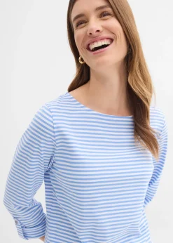 Femme bonprix T-Shirts & Tops|T-shirt manches longues 100% coton