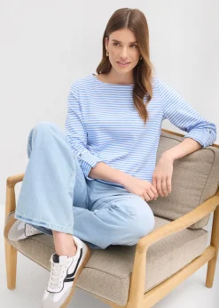 Femme bonprix T-Shirts & Tops|T-shirt manches longues 100% coton