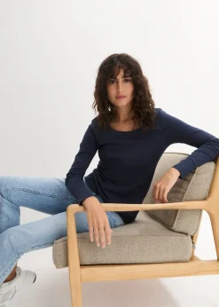 Femme bonprix Basiques|T-Shirts & Tops|T-shirt manches longues 100% coton