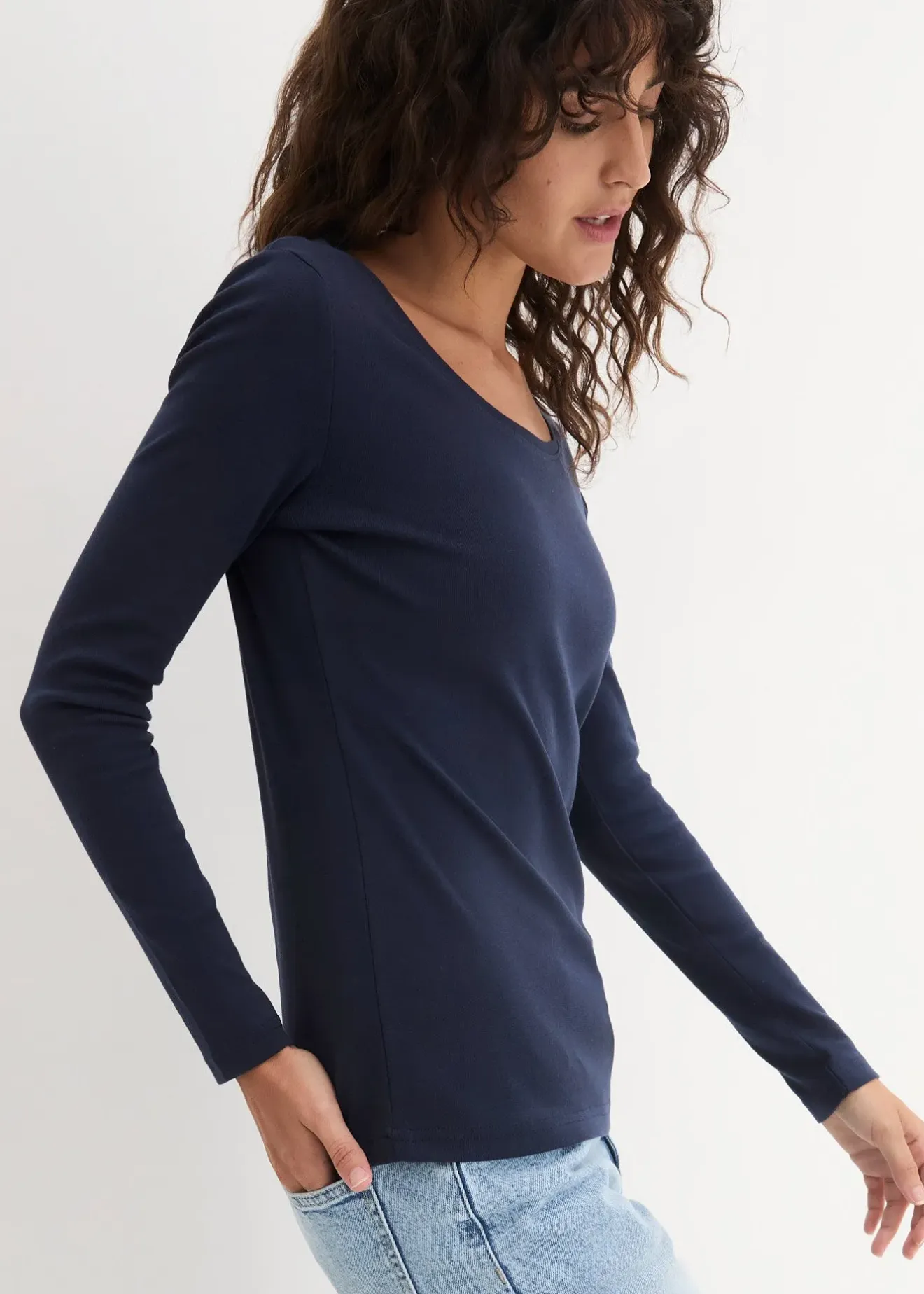 Femme bonprix Basiques|T-Shirts & Tops|T-shirt manches longues 100% coton