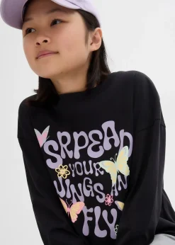 bonprix T-shirt manches longues 100% coton|Enfant Vêtements Enfant|Filles 9-16 Ans·T-Shirts & Chemisiers