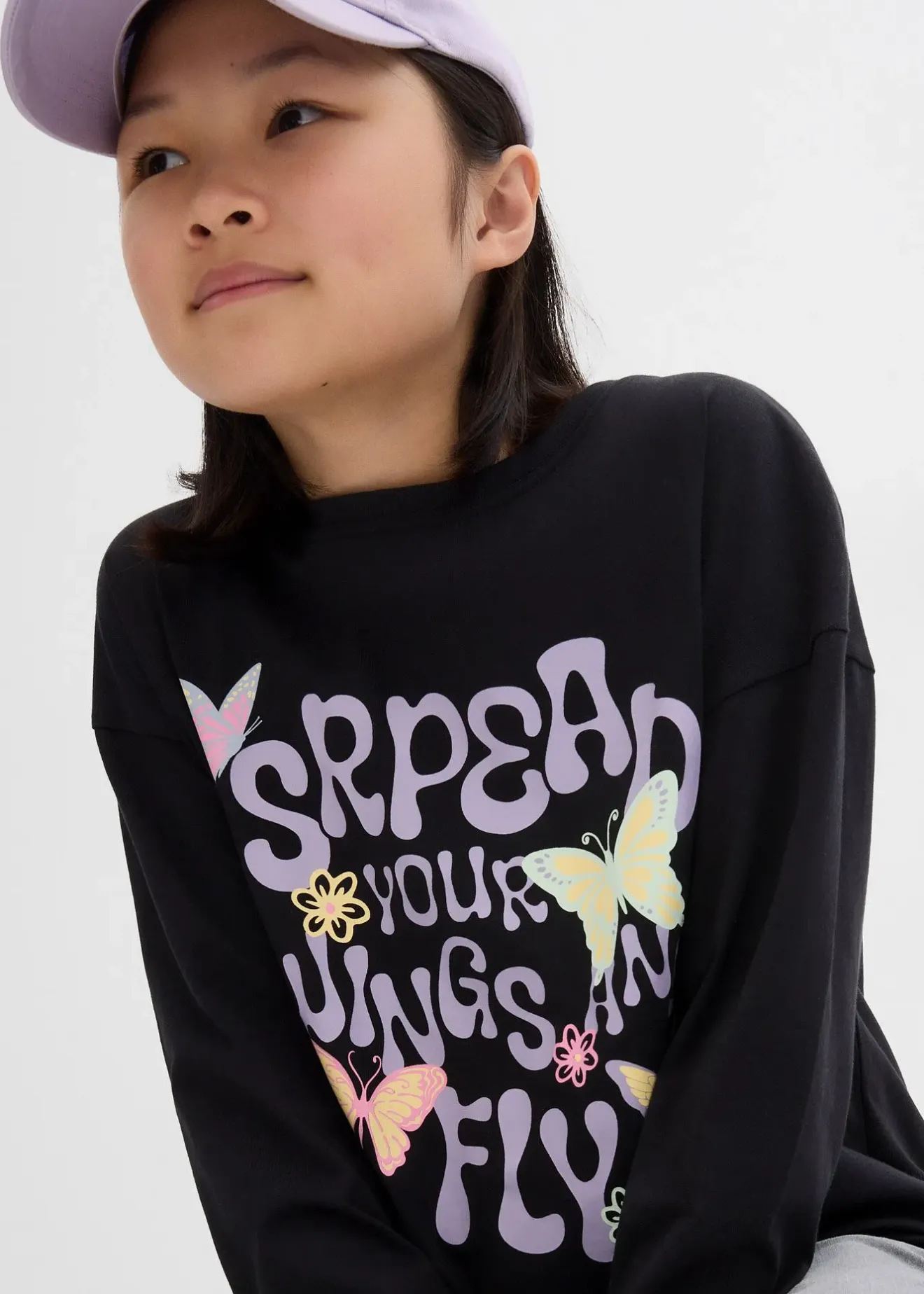 bonprix T-shirt manches longues 100% coton|Enfant Vêtements Enfant|Filles 9-16 Ans·T-Shirts & Chemisiers