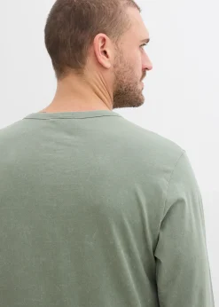 bonprix T-shirt manches longues 100% coton|Homme T-Shirts & Polos