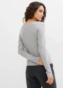 bonprix T-shirt manches longues 100% coton|Femme Basiques|T-Shirts & Tops