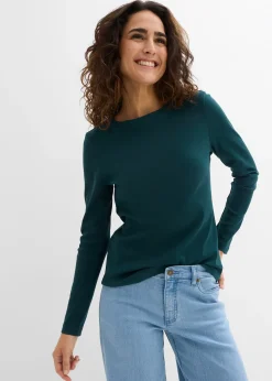 Femme bonprix Basiques|T-shirt manches longues 100% coton