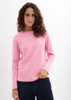Femme bonprix Basiques|T-Shirts & Tops|T-shirt manches longues 100% coton épais