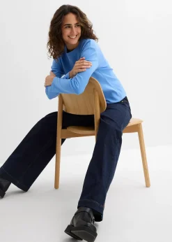 Femme bonprix Basiques|T-Shirts & Tops|T-shirt manches longues 100% coton épais